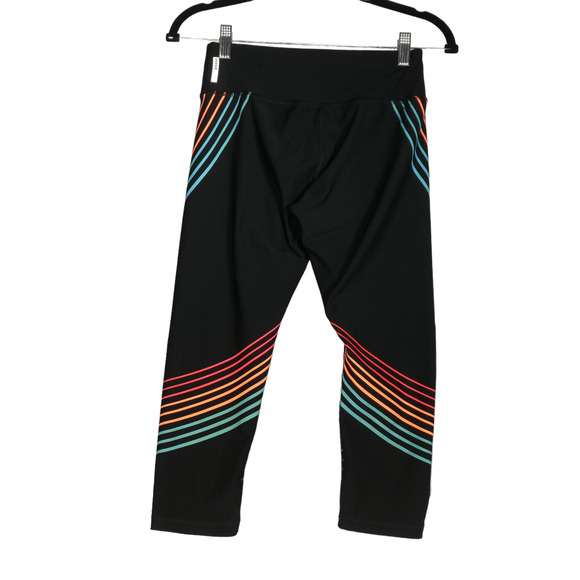 RBX Leggings Cropped Womens Small Black Rainbow Cropped Stretch Hidden Pocket - Picture 5 of 6